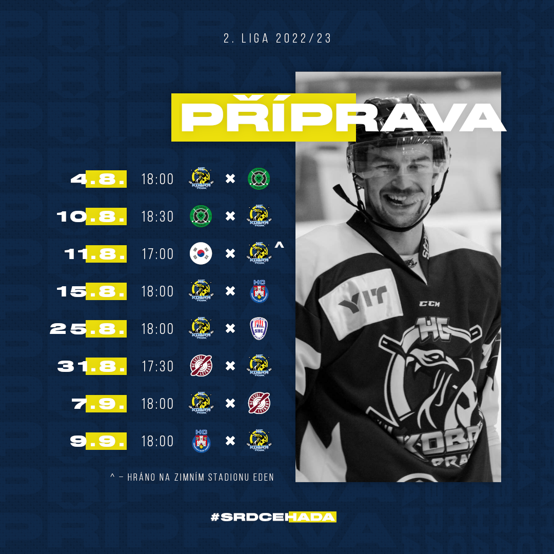 Program přípravy před sezonou 2022/2023. Autor: HC Kobra Praha